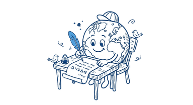 手紙を書いている地球 / The Earth writing a letter