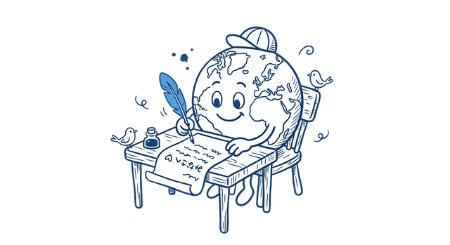 手紙を書いている地球 / The Earth writing a letter